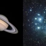 Astrophotography - introduction: Saturn planet (left) and Pleiades star cluster (right), shots by the author.