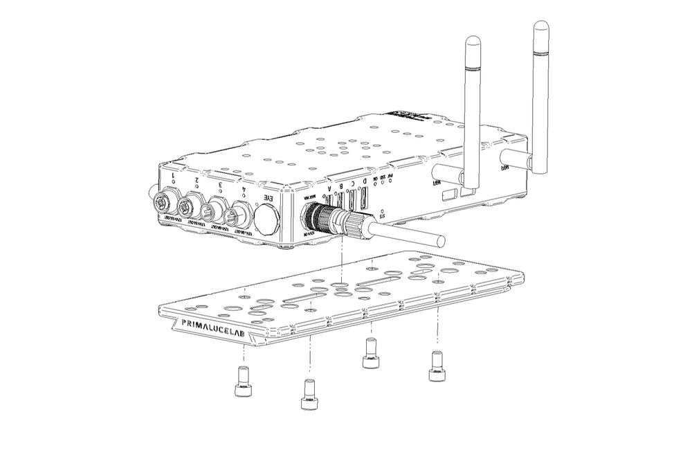 How to connect PLUS dovetail bars to other PLUS elements: connecting Losmandy style PLUS dovetail bar below the EAGLE