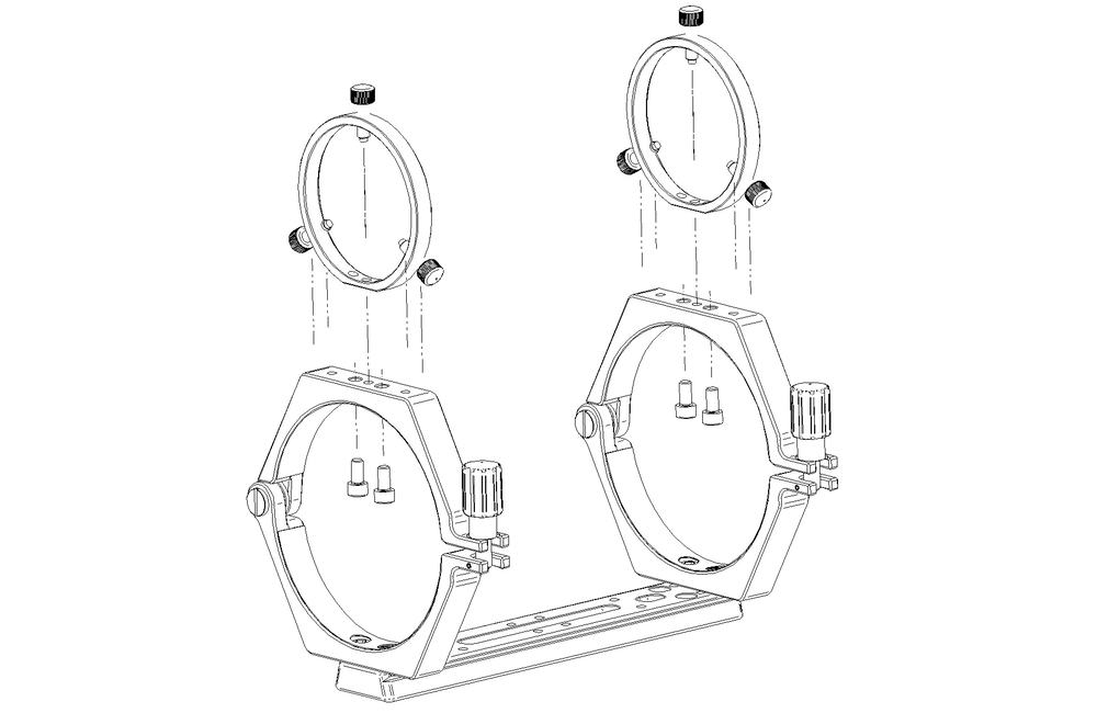 How to use PLUS support rings with PLUS dovetail bars, guide rings and EAGLE: connecting PLUS guide rings to PLUS support rings