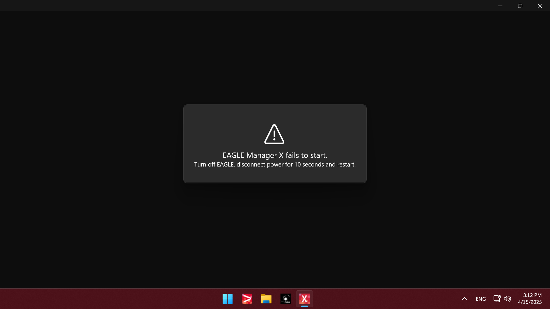 Troubleshooting: EAGLE Manager X fails to start or can’t control EAGLE’s power and USB ports