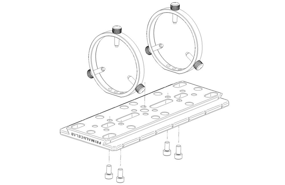 How to connect PLUS guide rings to other PLUS elements: connecting PLUS guide rings to Losmandy style dovetail bar