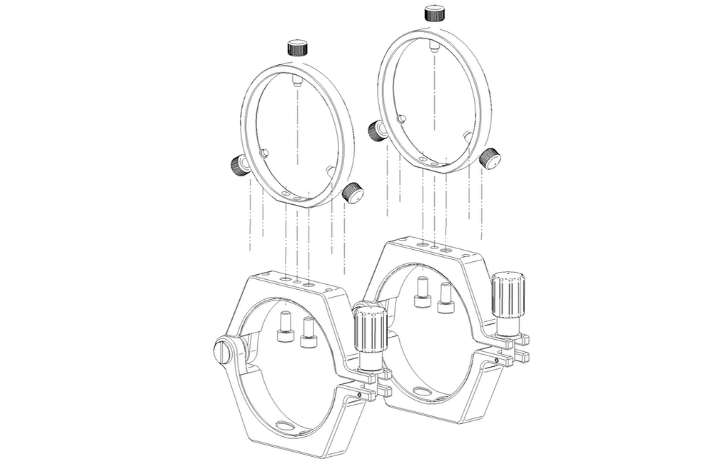 How to connect PLUS guide rings to other PLUS elements: connecting PLUS guide rings on top of PLUS support rings