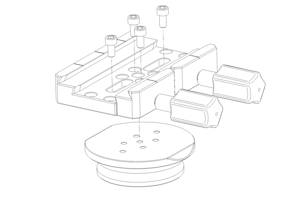 How to use PLUS dovetail clamps with dovetail bars, EAGLE and counterweights: connecting PLUS dovetail clamps to mount adapter to replace the mount standard clamp