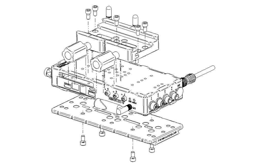 How to use PLUS dovetail clamps with dovetail bars, EAGLE and counterweights: connecting PLUS dovetail clamp to the EAGLE, together with a PLUS dovetail bar