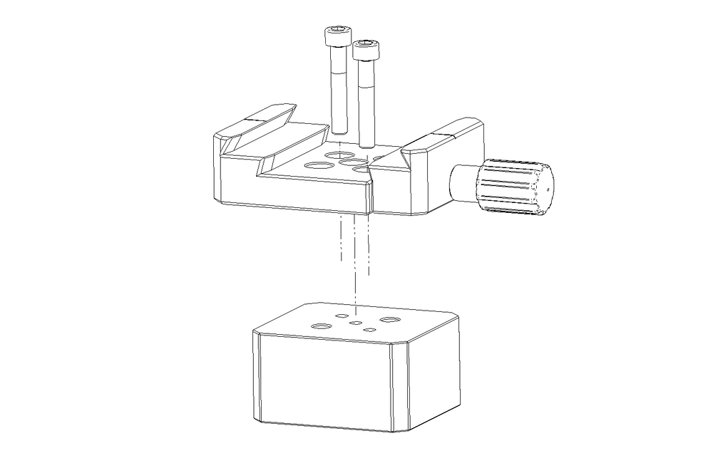 How to use PLUS dovetail clamps with dovetail bars, EAGLE and counterweights: connecting PLUS dovetail clamp to PLUS 1 Kg counterweight