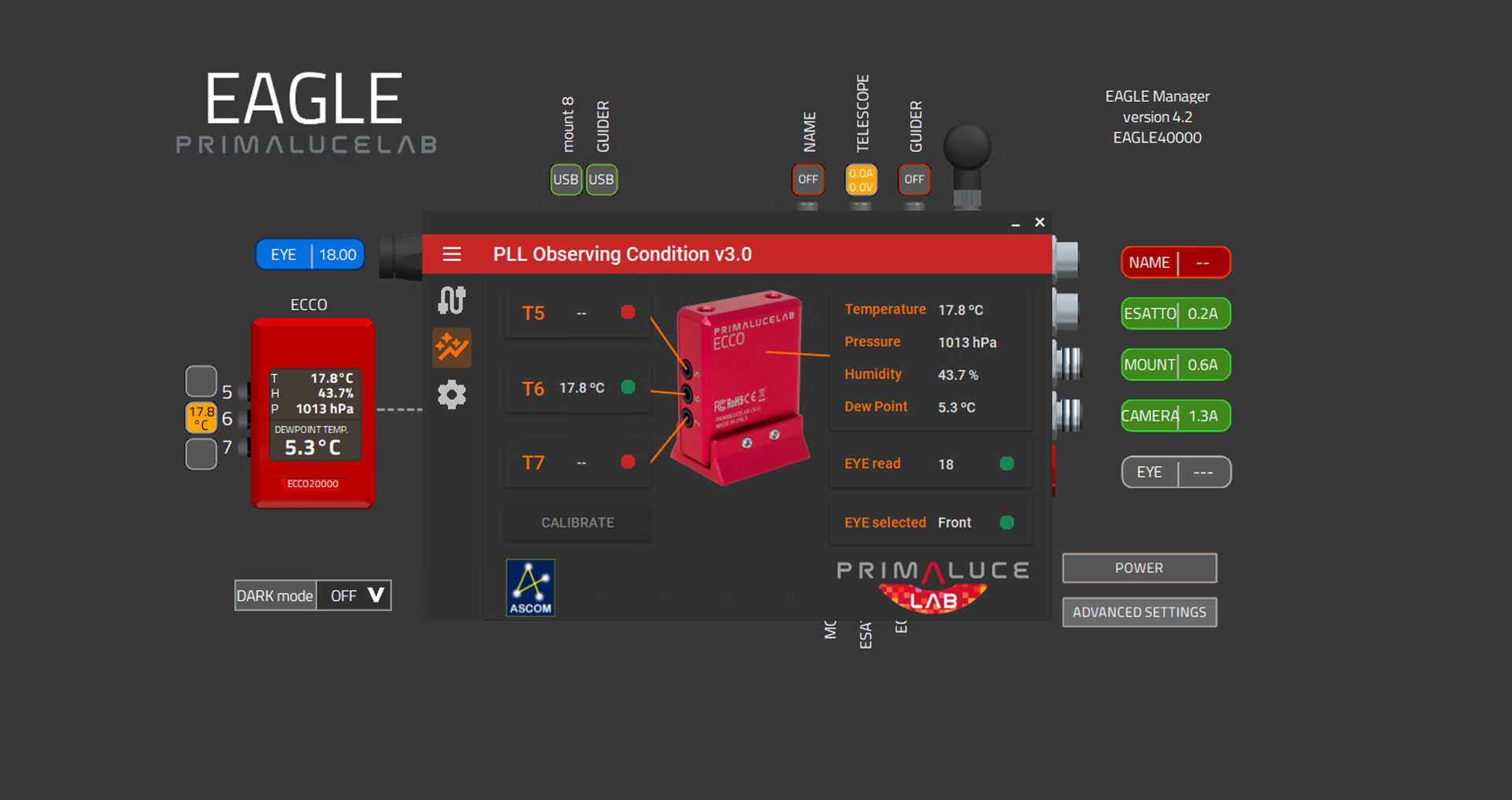 How to use ECCO2 environmental controller with ASCOM and third party software