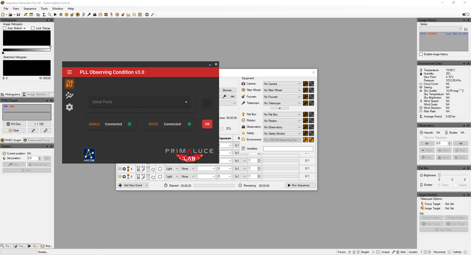 How to use ECCO2 environmental controller with ASCOM and third party software