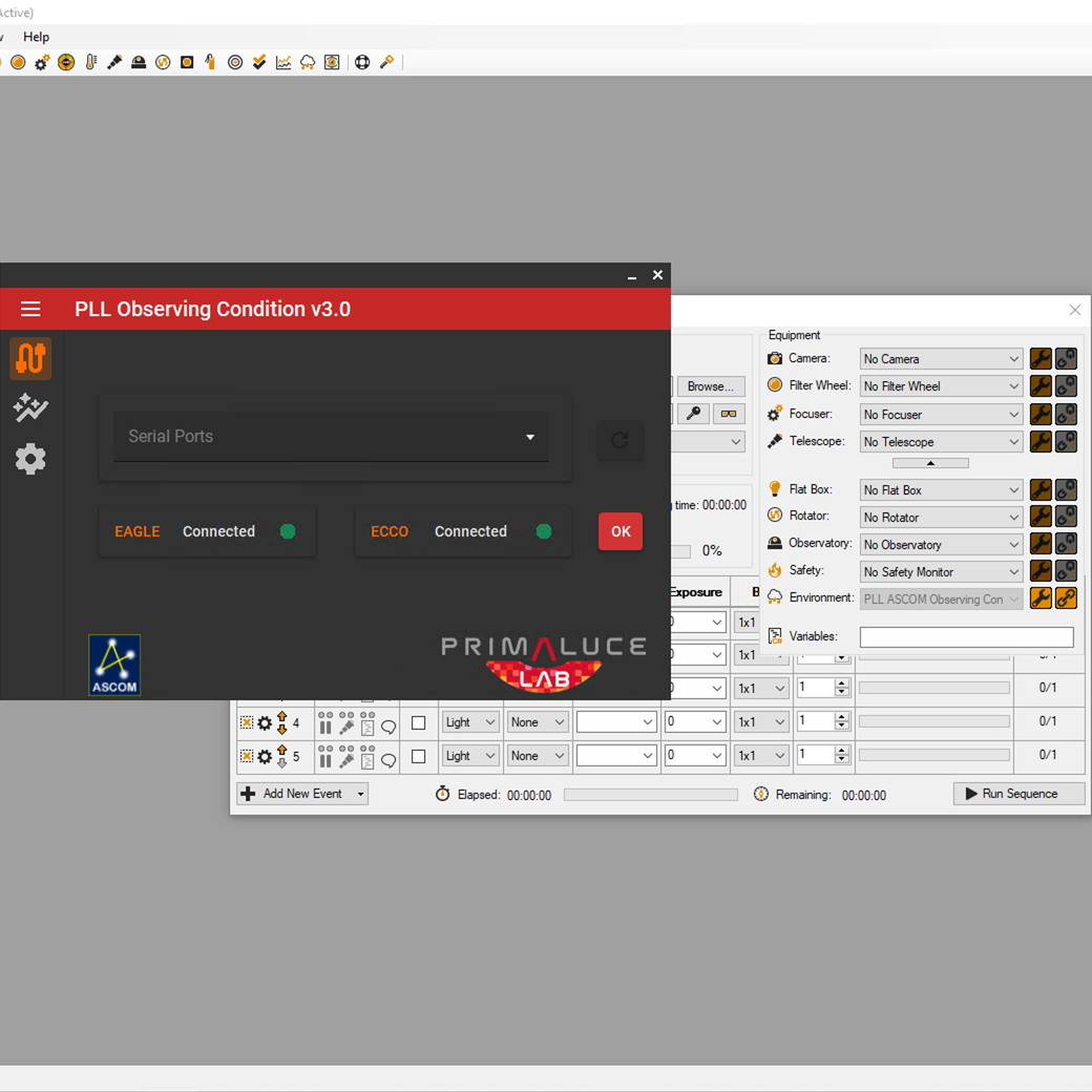 How to use ECCO2 environmental controller with ASCOM and third party softwares