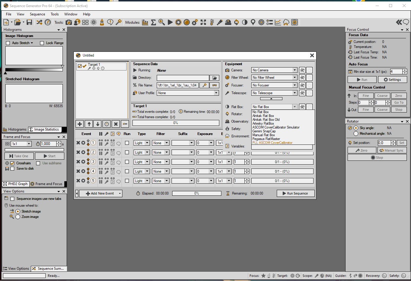 Controlling GIOTTO with ASCOM drivers and third party softwares