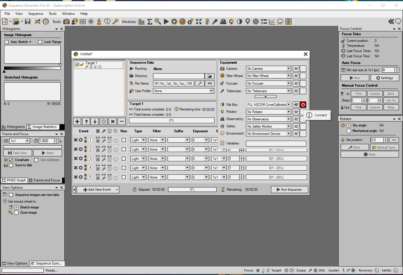 Controlling GIOTTO with ASCOM drivers and third party softwares