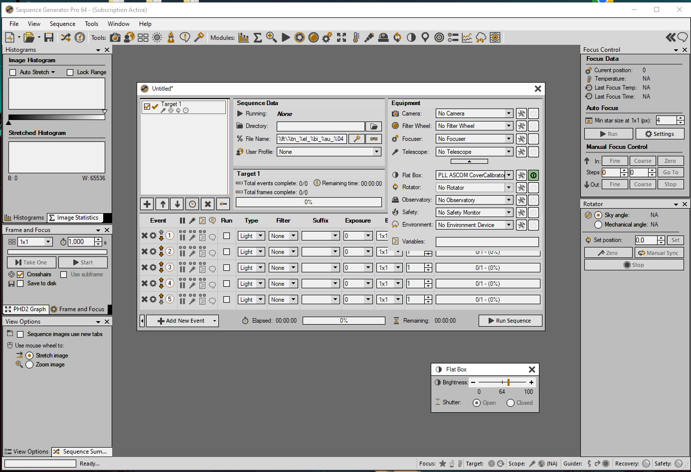 Controlling GIOTTO with ASCOM drivers and third party softwares