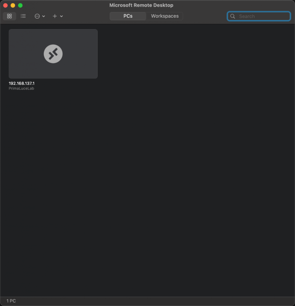 EAGLE first use remote control from a Mac computer