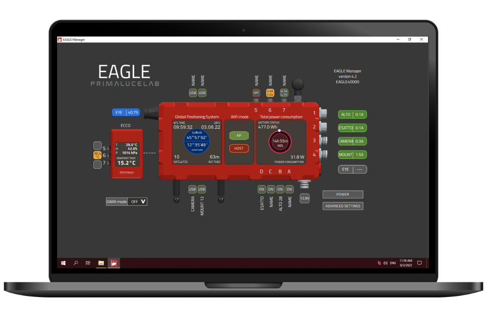 EAGLE first use: Setting remote control from a Mac computer