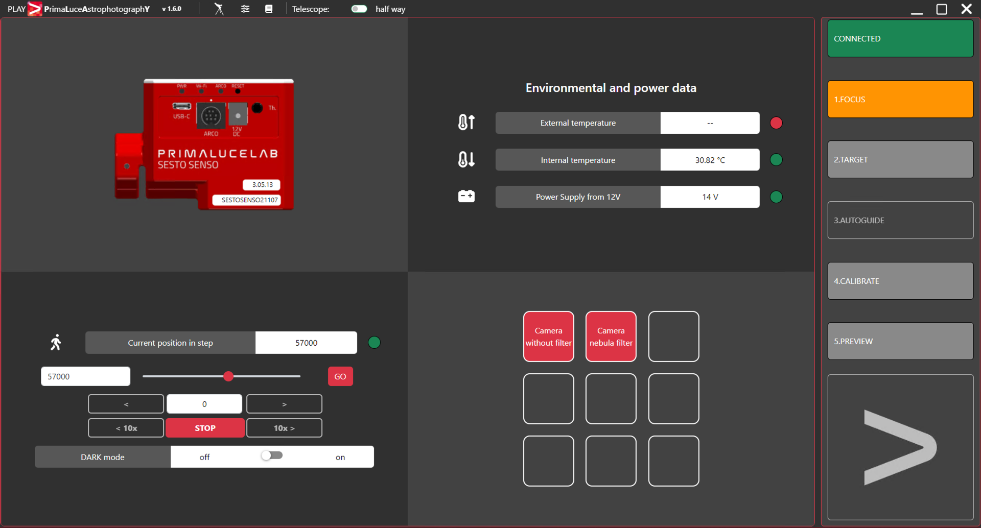 Come controllare SESTO SENSO 2 con il software per astrofotografia PLAY