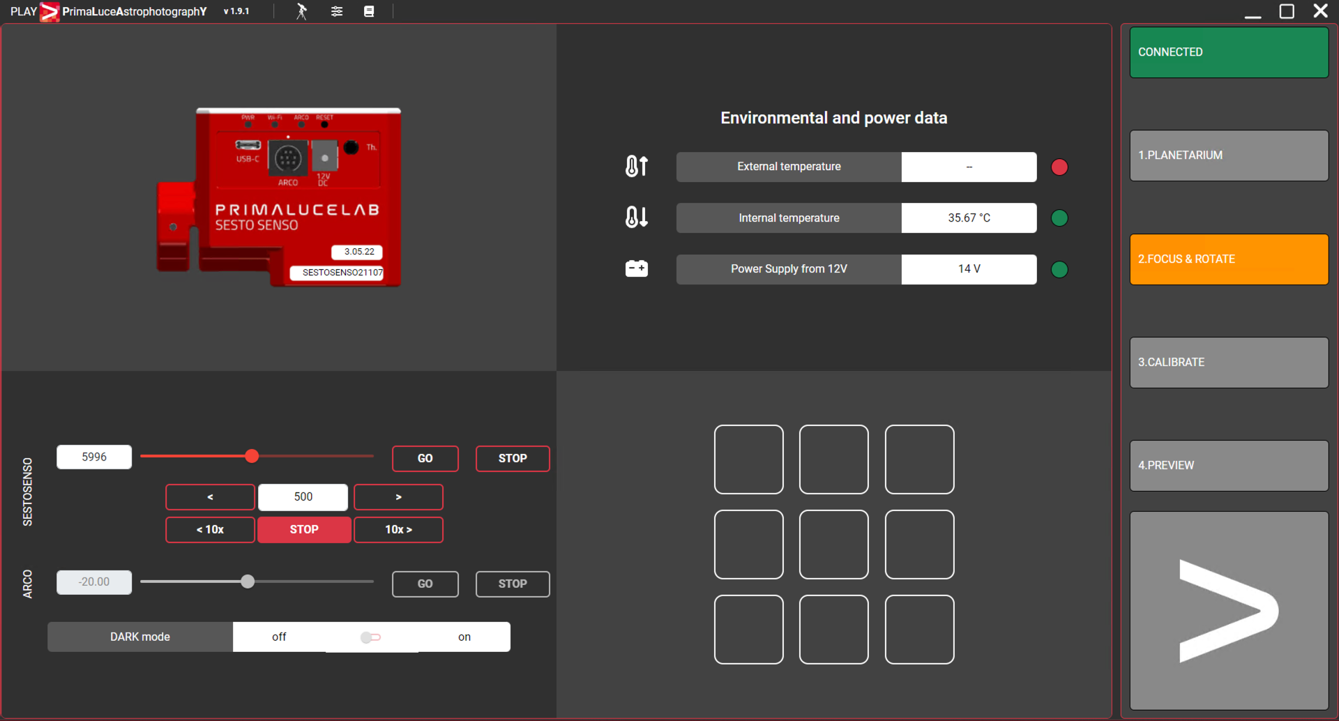 How to control SESTO SENSO 2 with PLAY astrophotography software