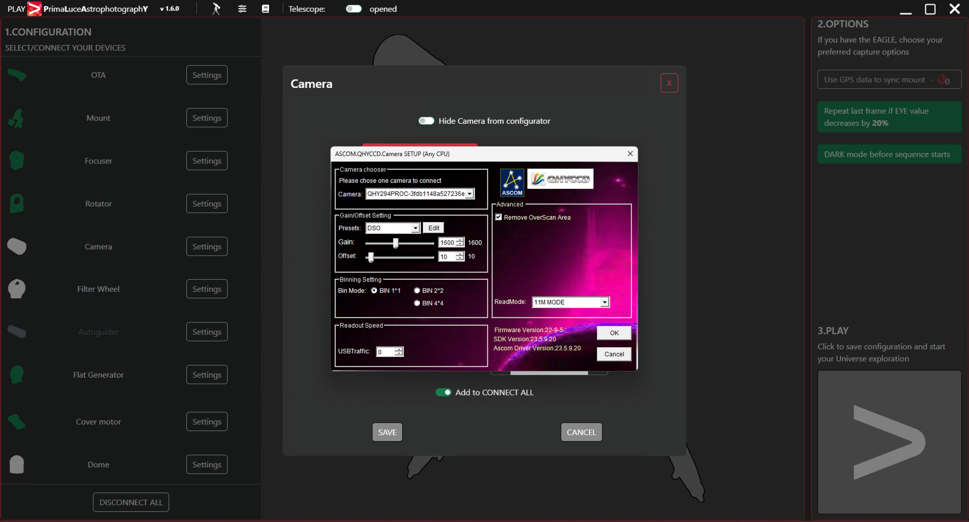 How to remotely control your ASCOM camera with PLAY