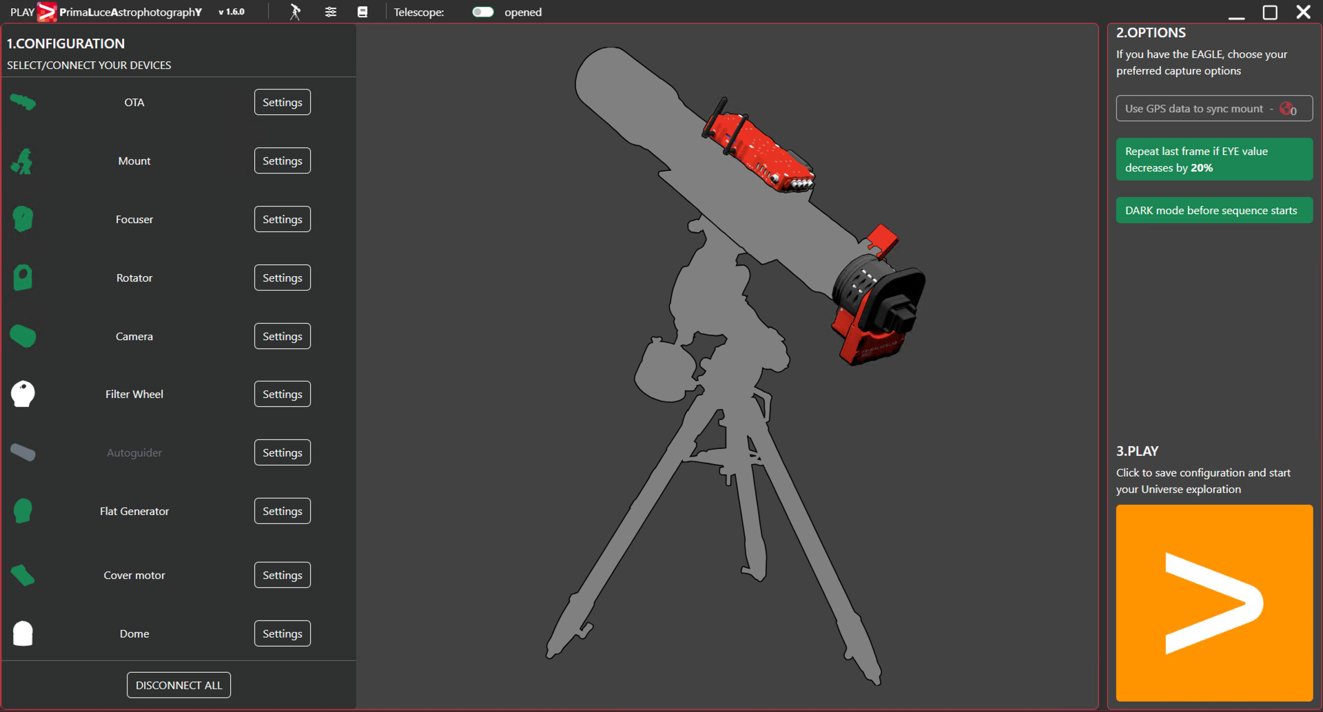 How to remotely control your SkyWatcher equatorial mount with PLAY