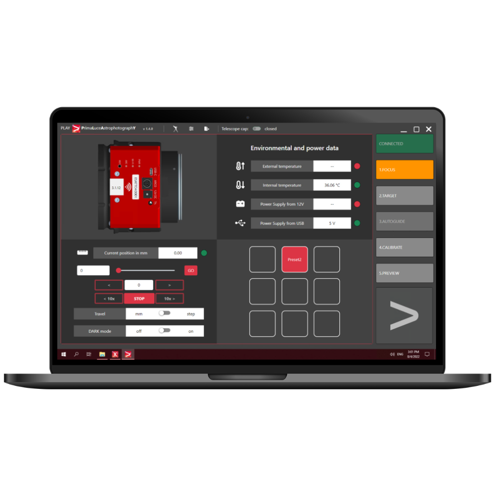How to control ESATTO with PLAY astrophotography software