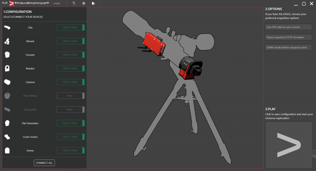 How to remotely power and control the observatory telescope with EAGLE