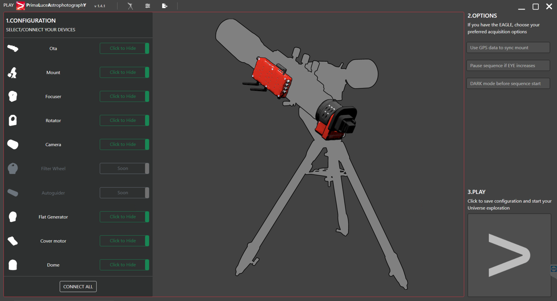 How to remotely power and control the observatory telescope with EAGLE