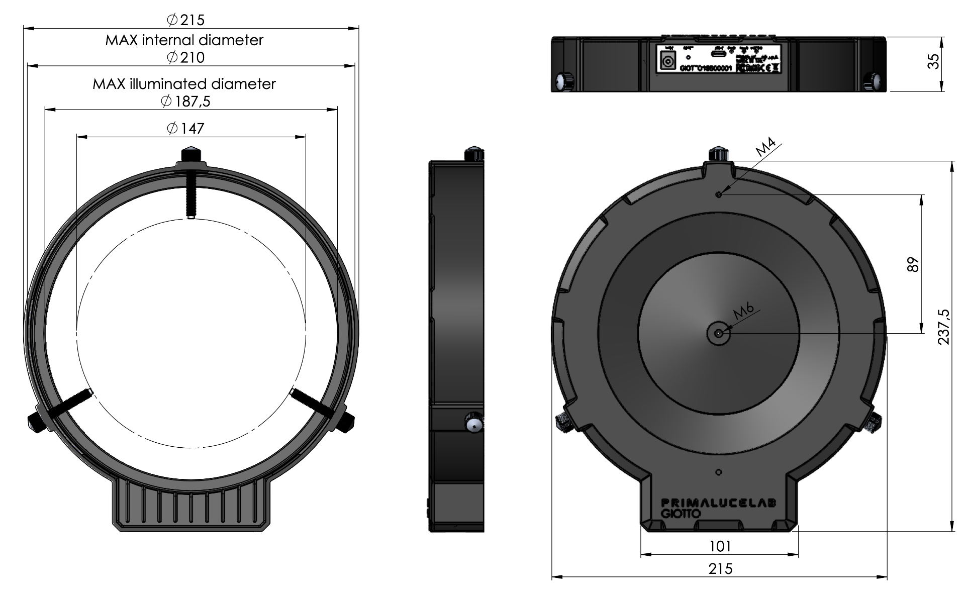 How to choose the correct GIOTTO dimension for your telescope