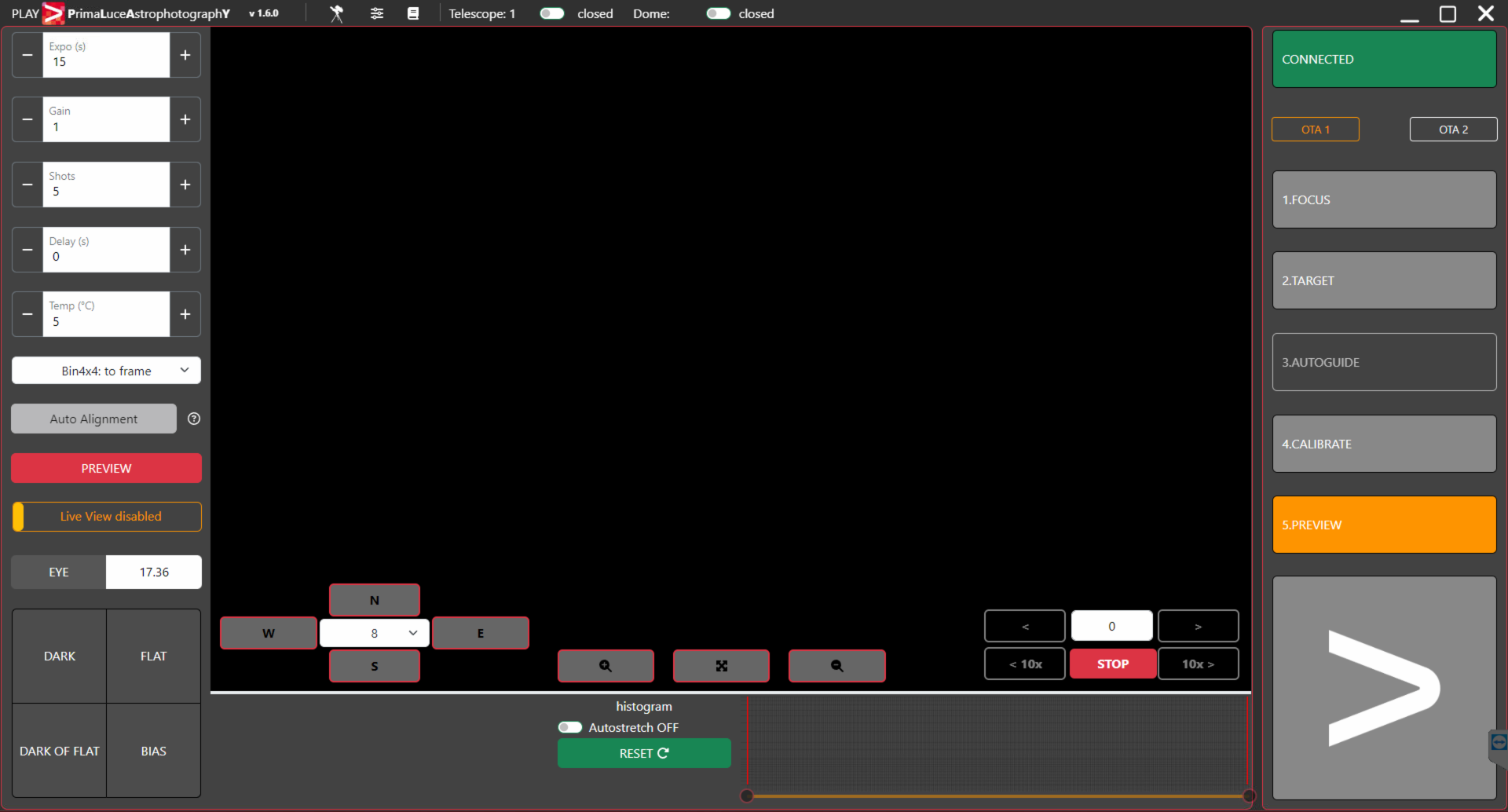 How to enable dual-telescope mode to simultaneously control 2 OTAs in PLAY