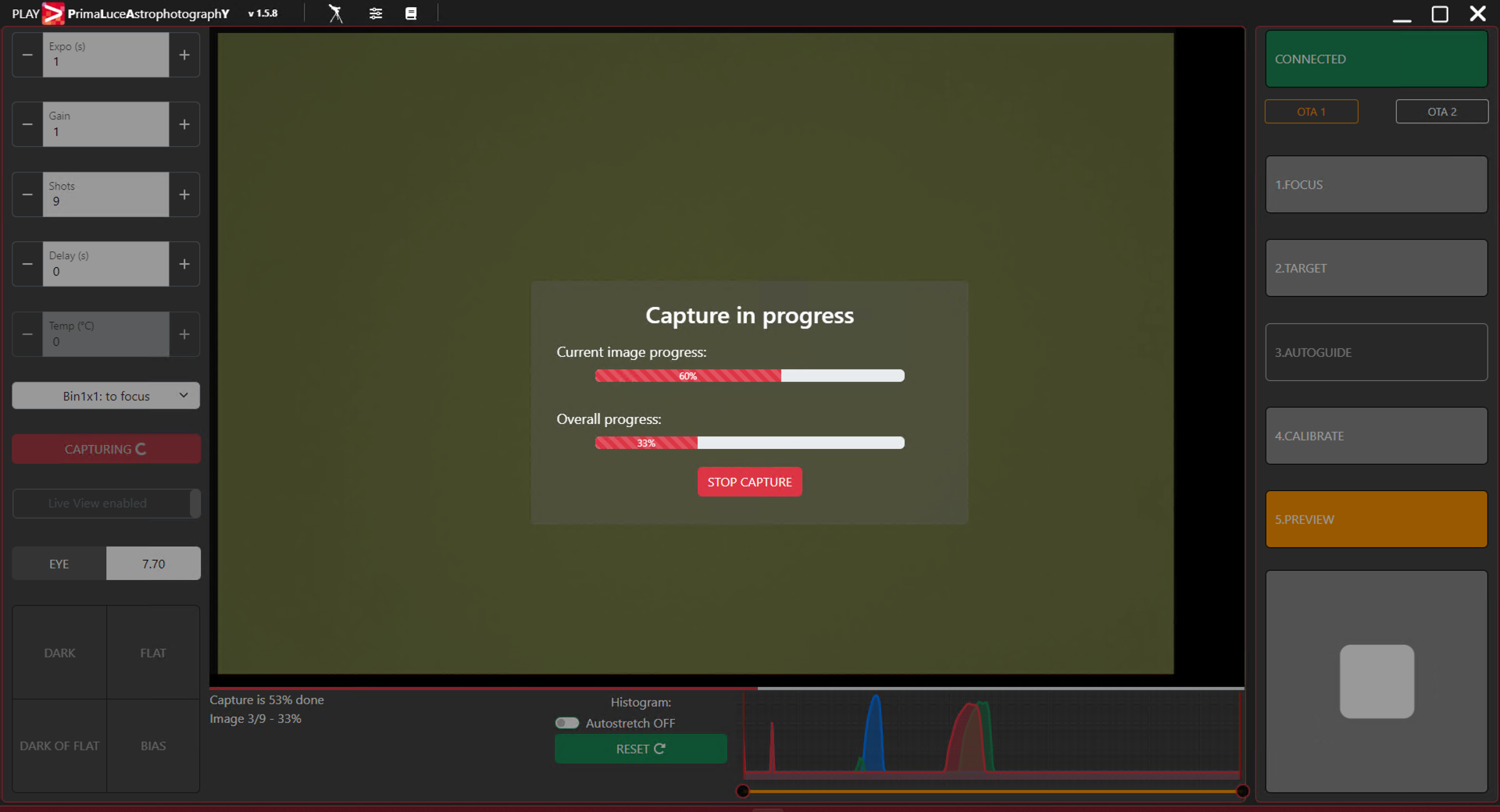 How to record FLAT calibration frames with GIOTTO and PLAY