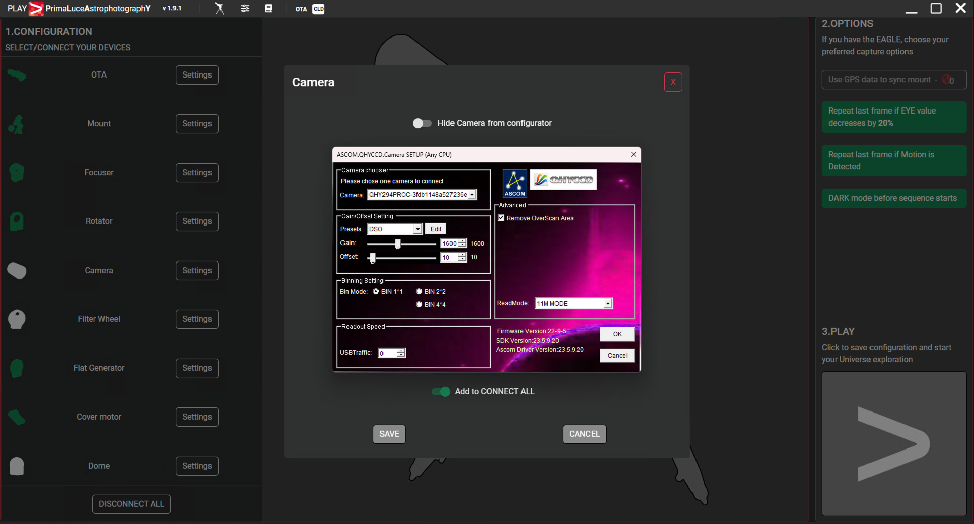 How to remotely control your ASCOM camera with PLAY