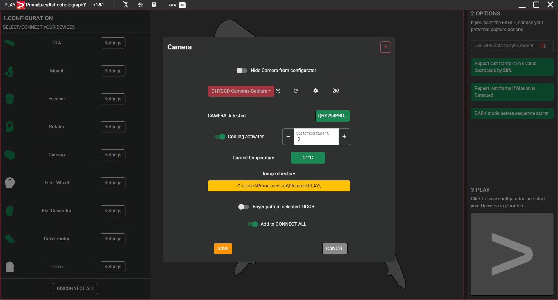How to remotely control your ASCOM camera with PLAY