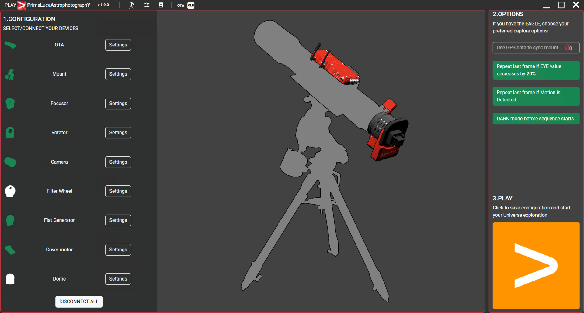 How to remotely control your SkyWatcher equatorial or alt-azi mount with PLAY