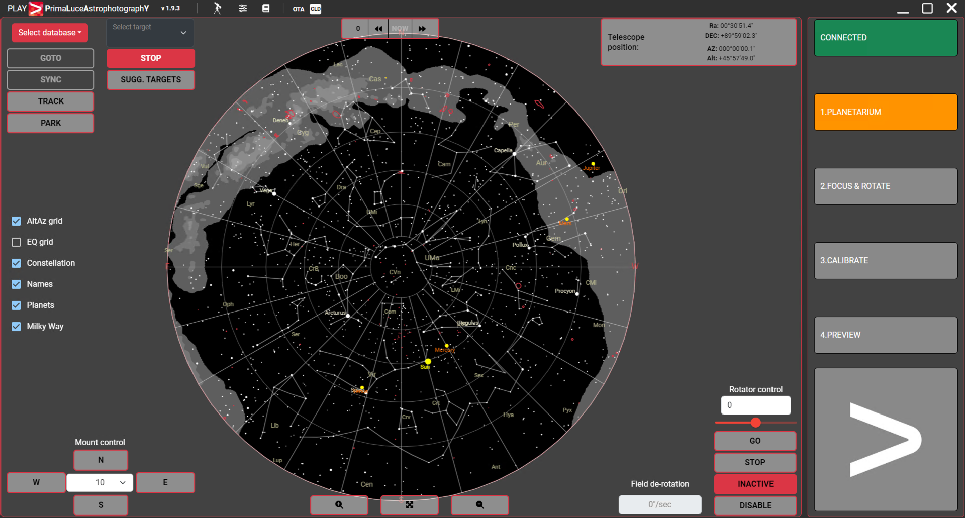 How to remotely control your SkyWatcher equatorial or alt-azi mount with PLAY
