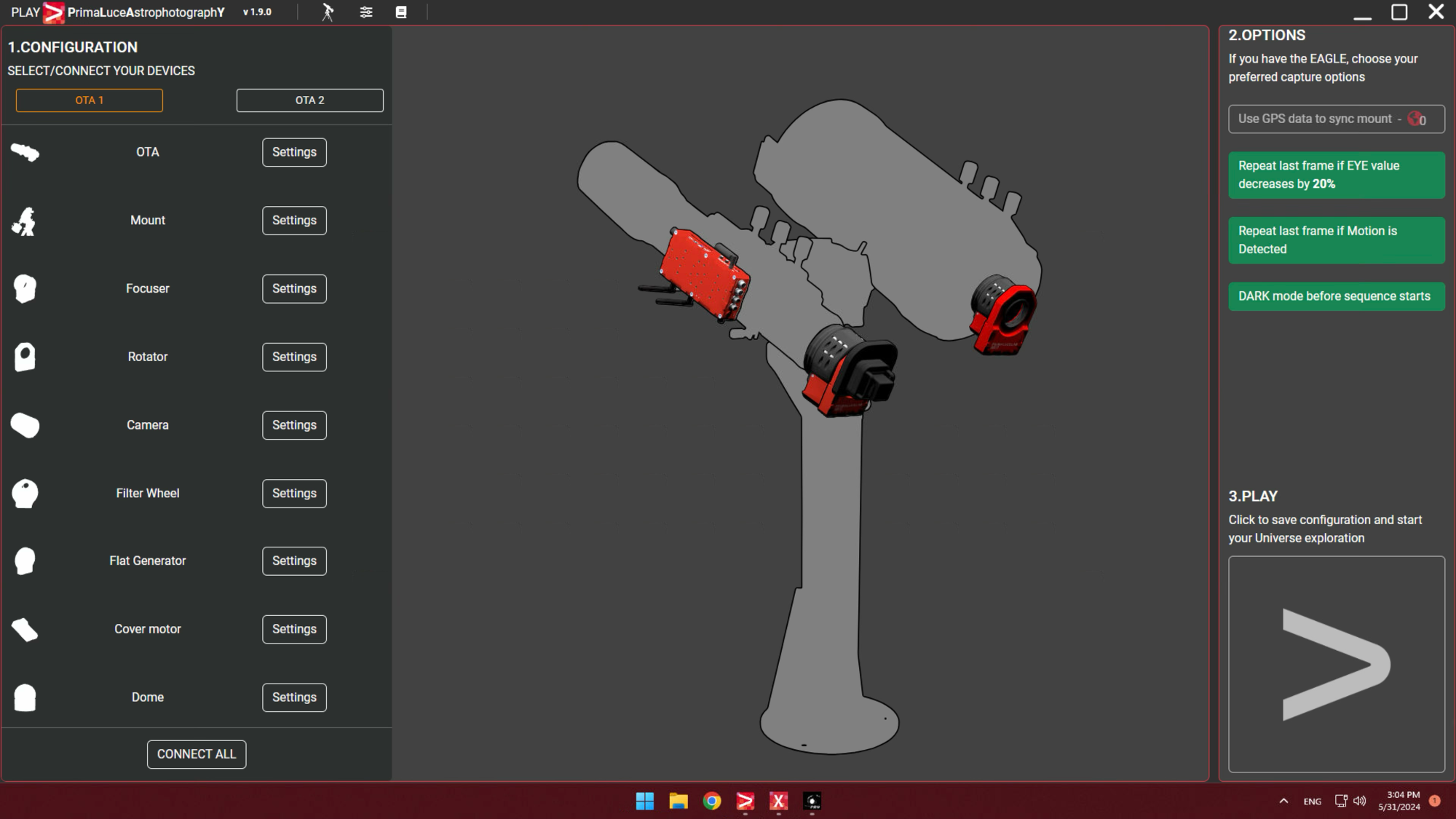How to remotely power and control the observatory telescope with EAGLE