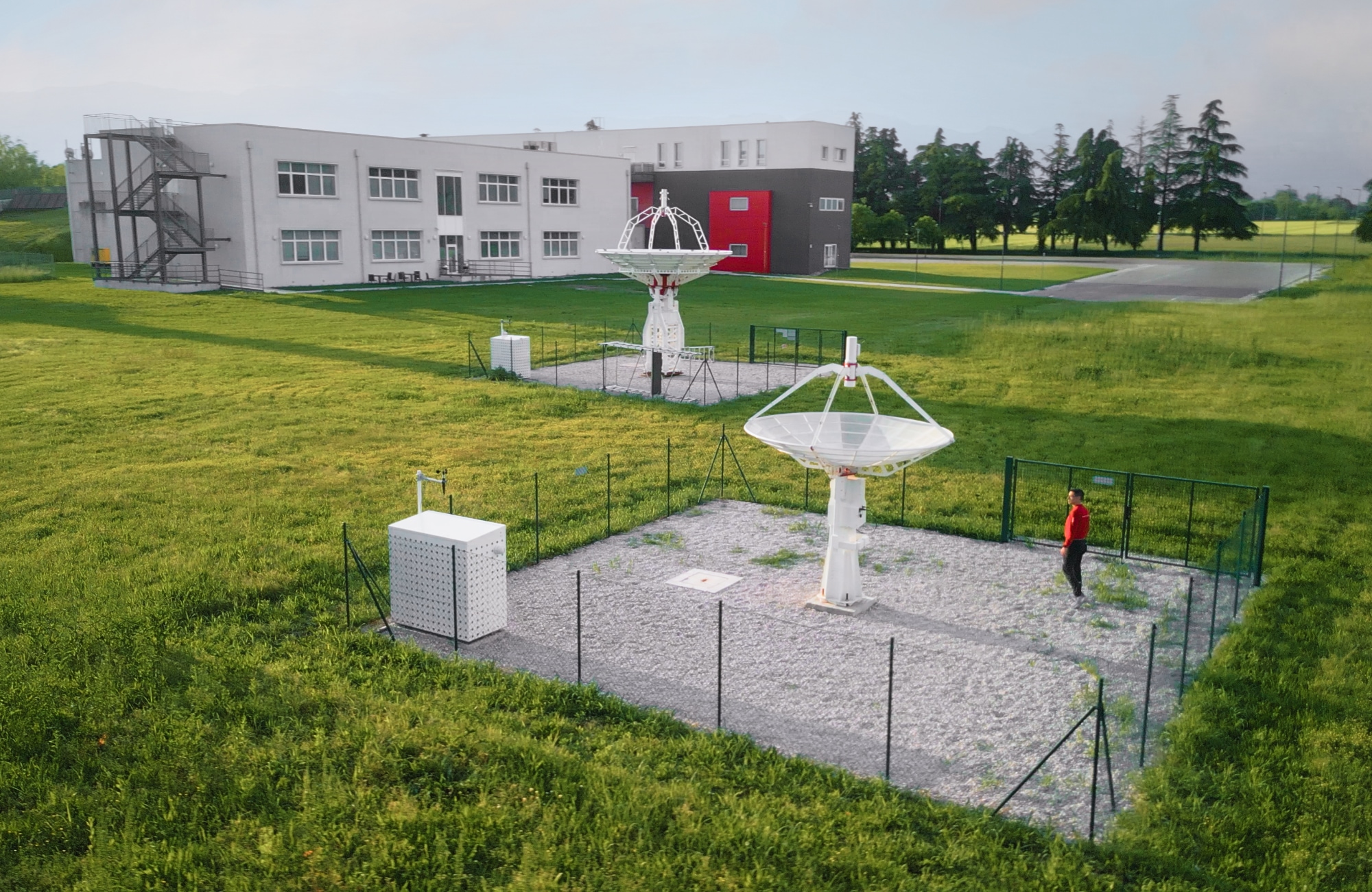 SPIDER 300A MarkII radio telescope installed in PL Space Center at Polo Tecnologico Alto Adriatico technology center