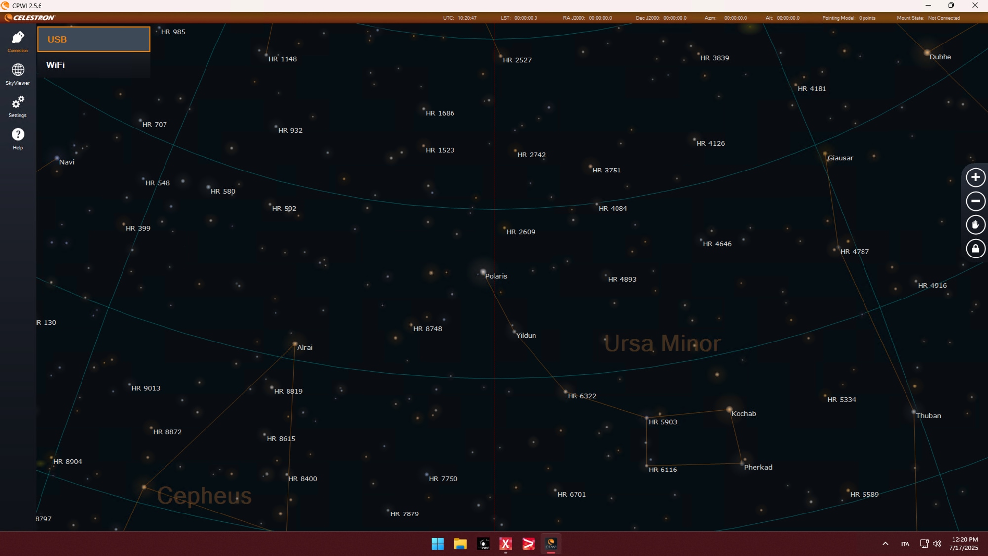 How to remotely control your Celestron equatorial or alt-azi mount with PLAY