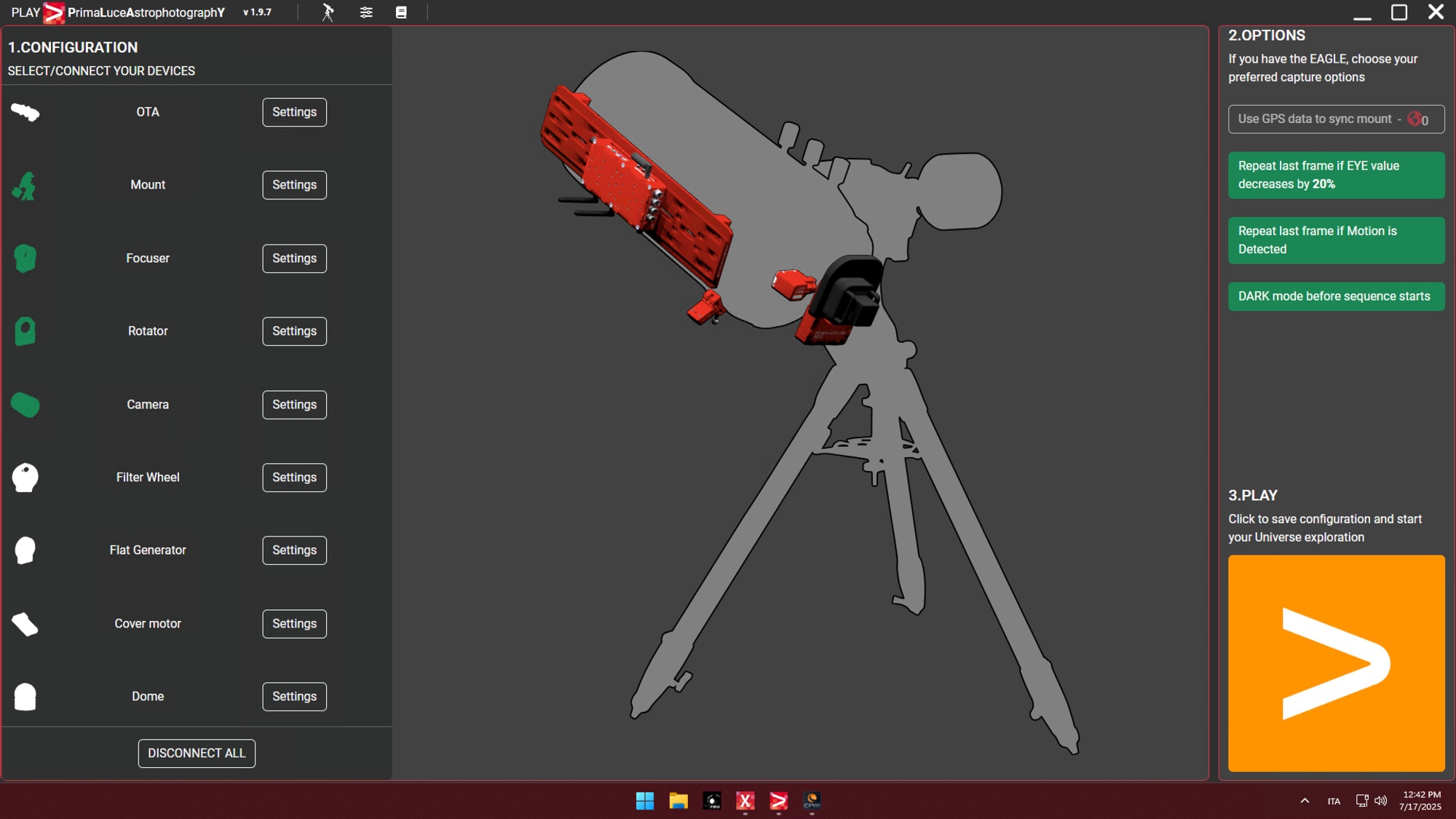 How to remotely control your Celestron equatorial or alt-azi mount with PLAY