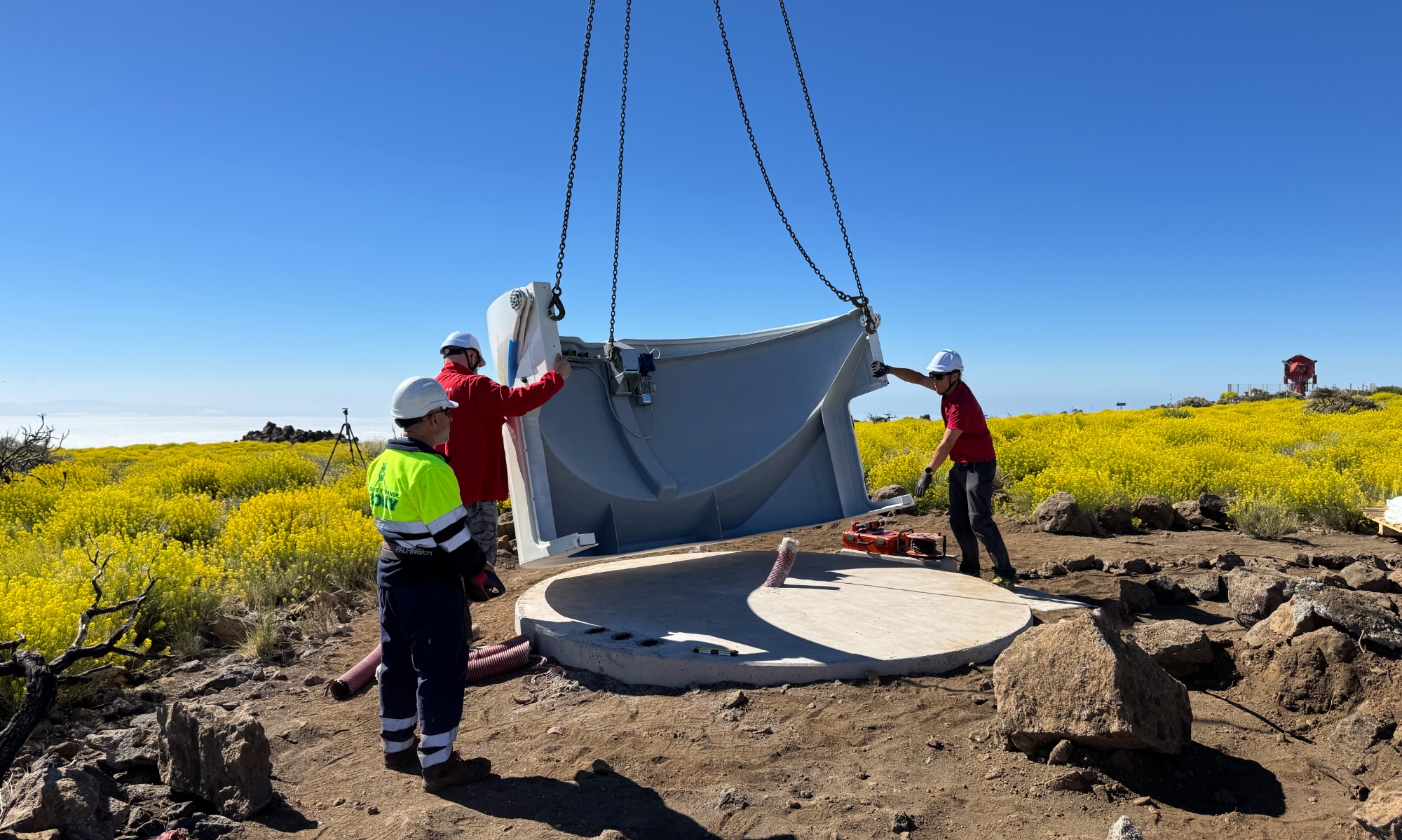 OUTPOST 3M dome installed at the ASTRI Mini-Array on the island of Tenerife