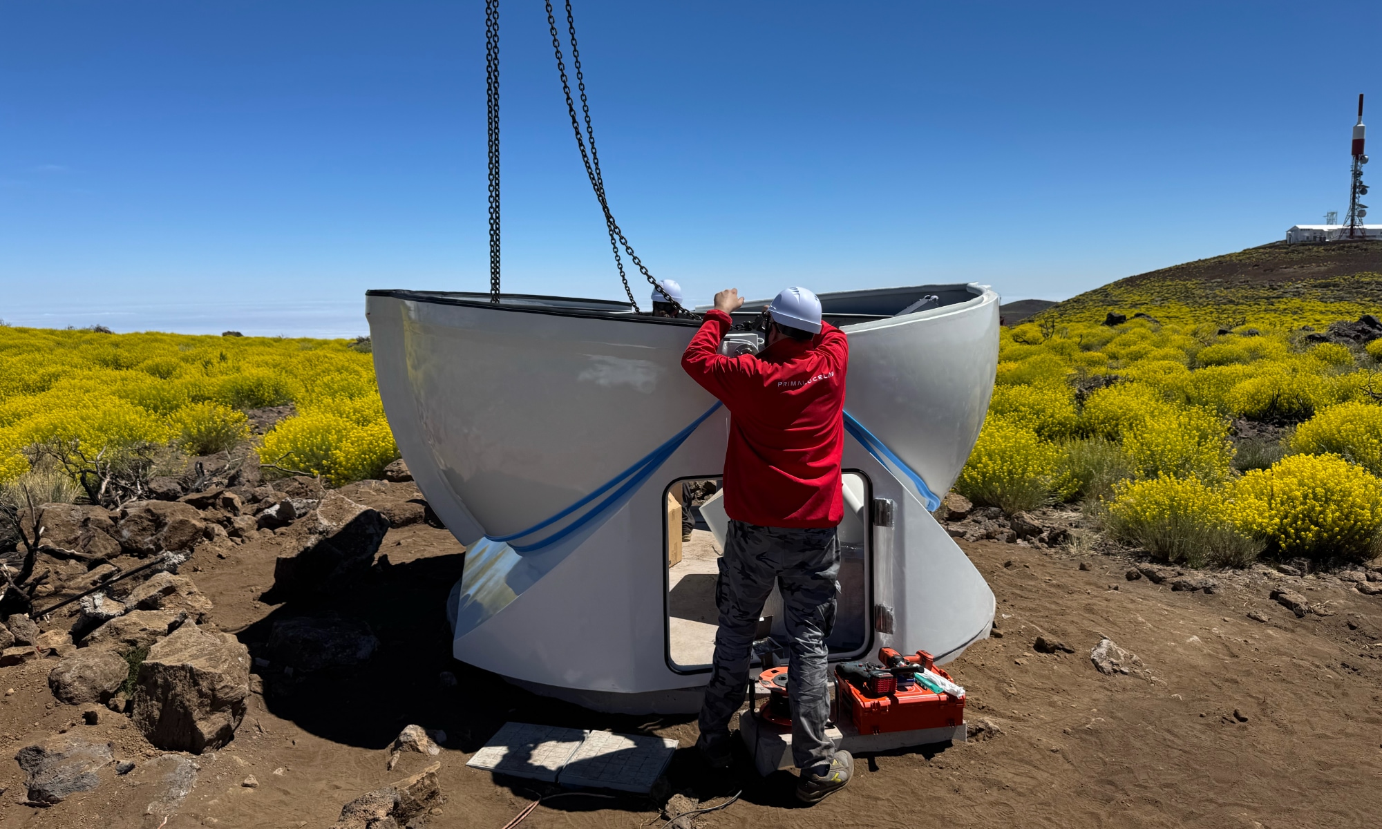 OUTPOST 3M dome installed at the ASTRI Mini-Array on the island of Tenerife