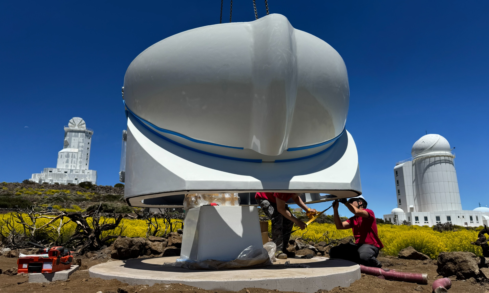 OUTPOST 3M dome installed at the ASTRI Mini-Array on the island of Tenerife