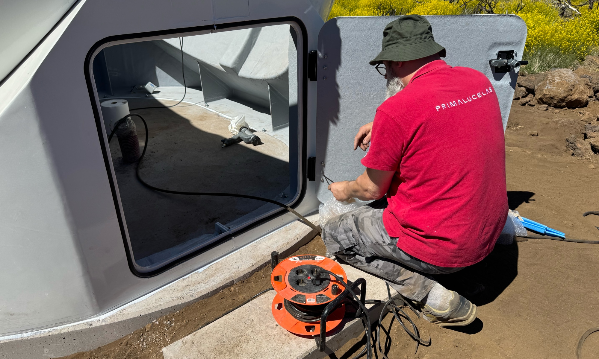 OUTPOST 3M dome installed at the ASTRI Mini-Array on the island of Tenerife