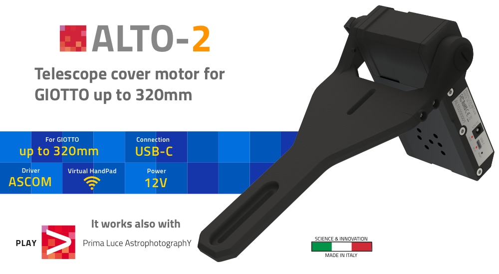 ALTO-2 telescope cover motor for GIOTTO up to 320mm