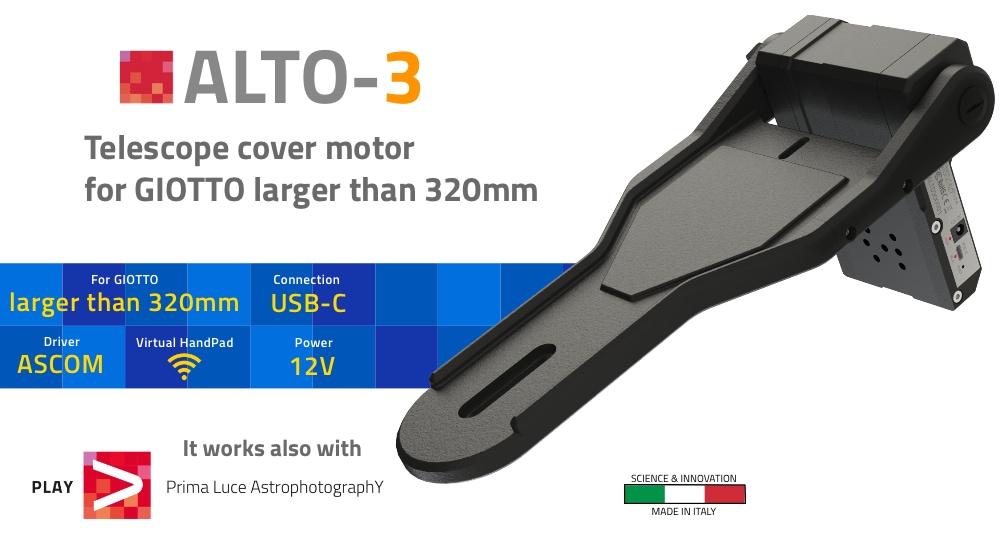 ALTO-3 telescope cover motor for GIOTTO larger than 320mm