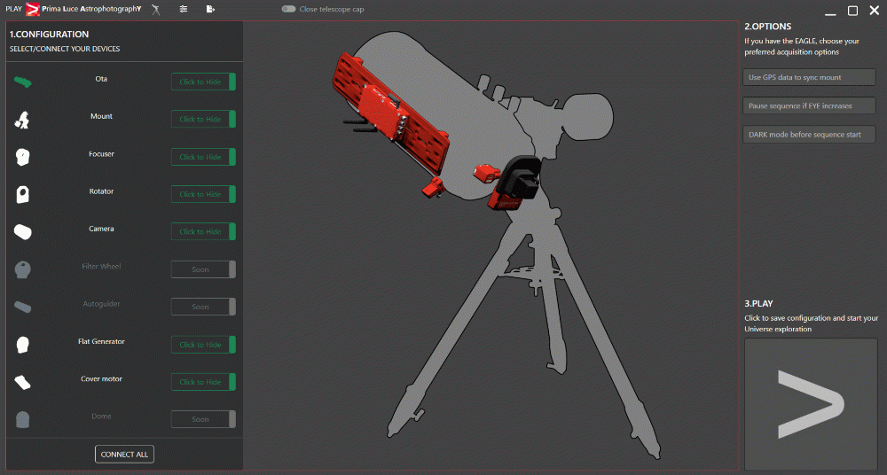 Telescopio trasportabile SkyWatcher EVOLUX 82 ED con AZ-EQ5 e EAGLE
