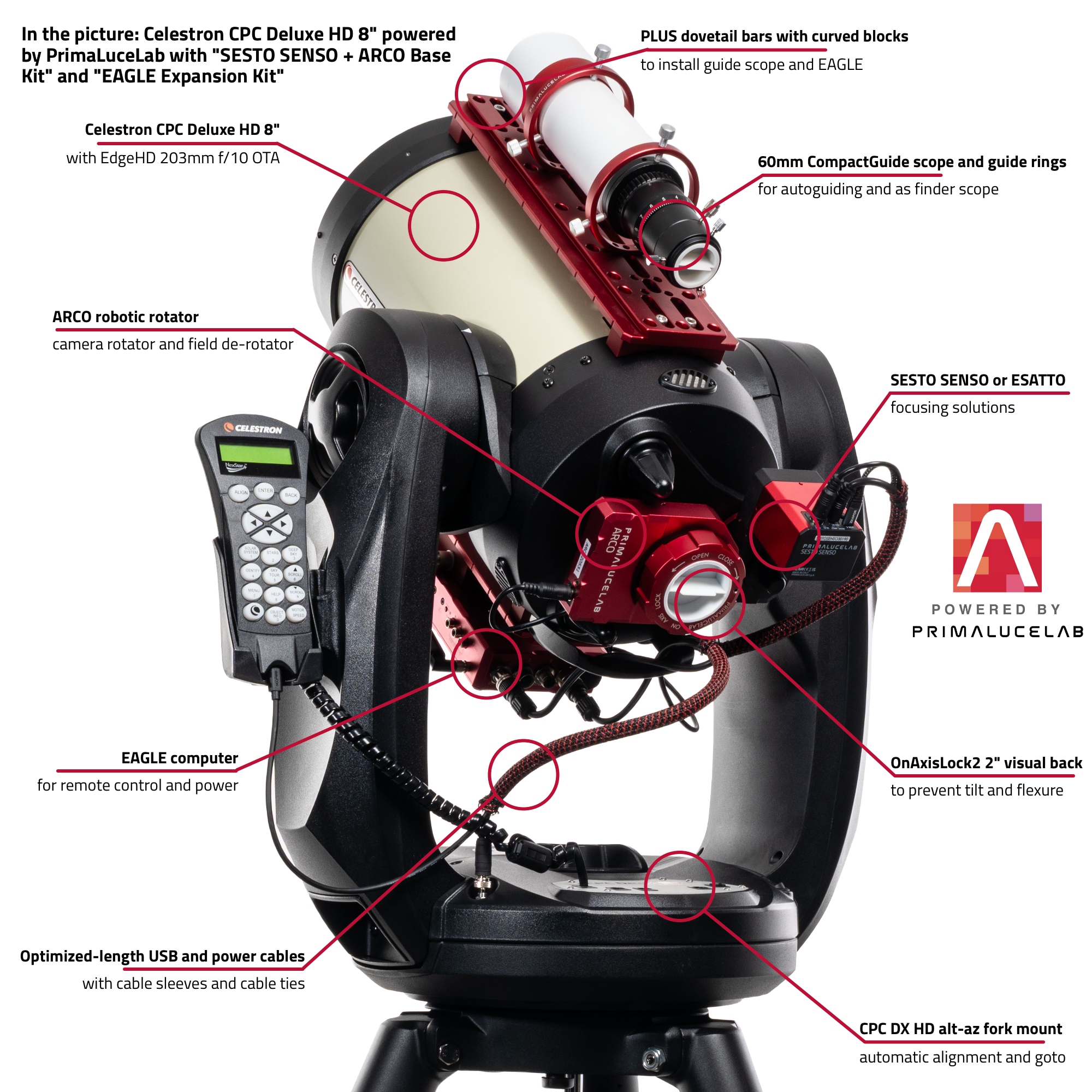 Celestron CPC Deluxe HD 8 powered by PrimaLuceLab
