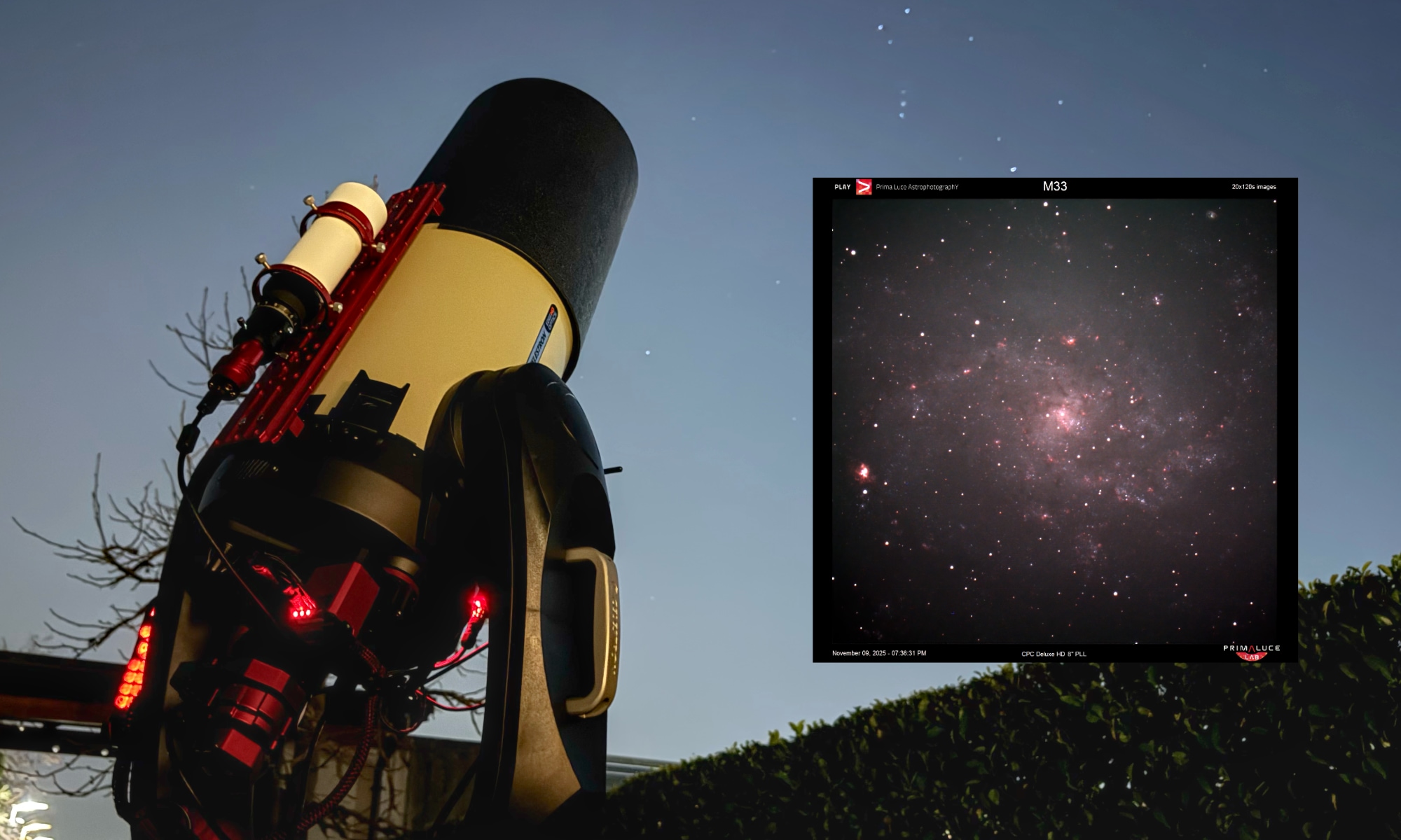 Celestron CPC Deluxe HD 8 powered by PrimaLuceLab