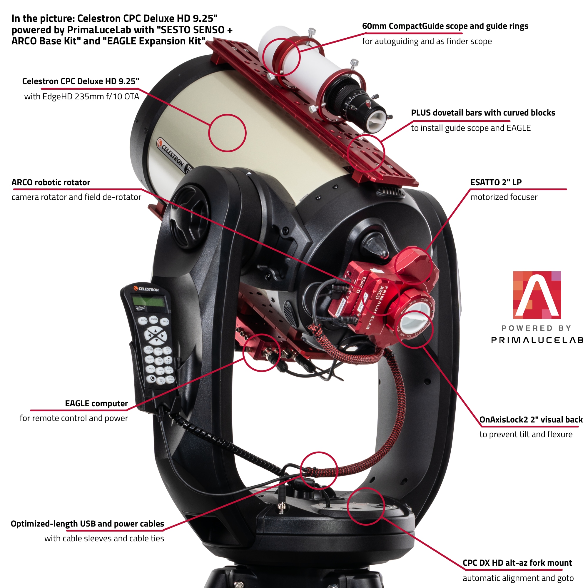 Celestron CPC Deluxe HD 9.25 powered by PrimaLuceLab Celestron CPC Deluxe HD 9.25 powered by PrimaLuceLab