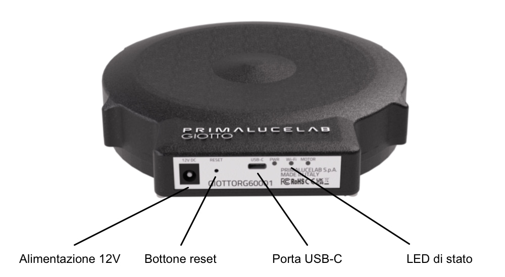 GIOTTO per Origin, generatore intelligente di flat field - elettronica di controllo