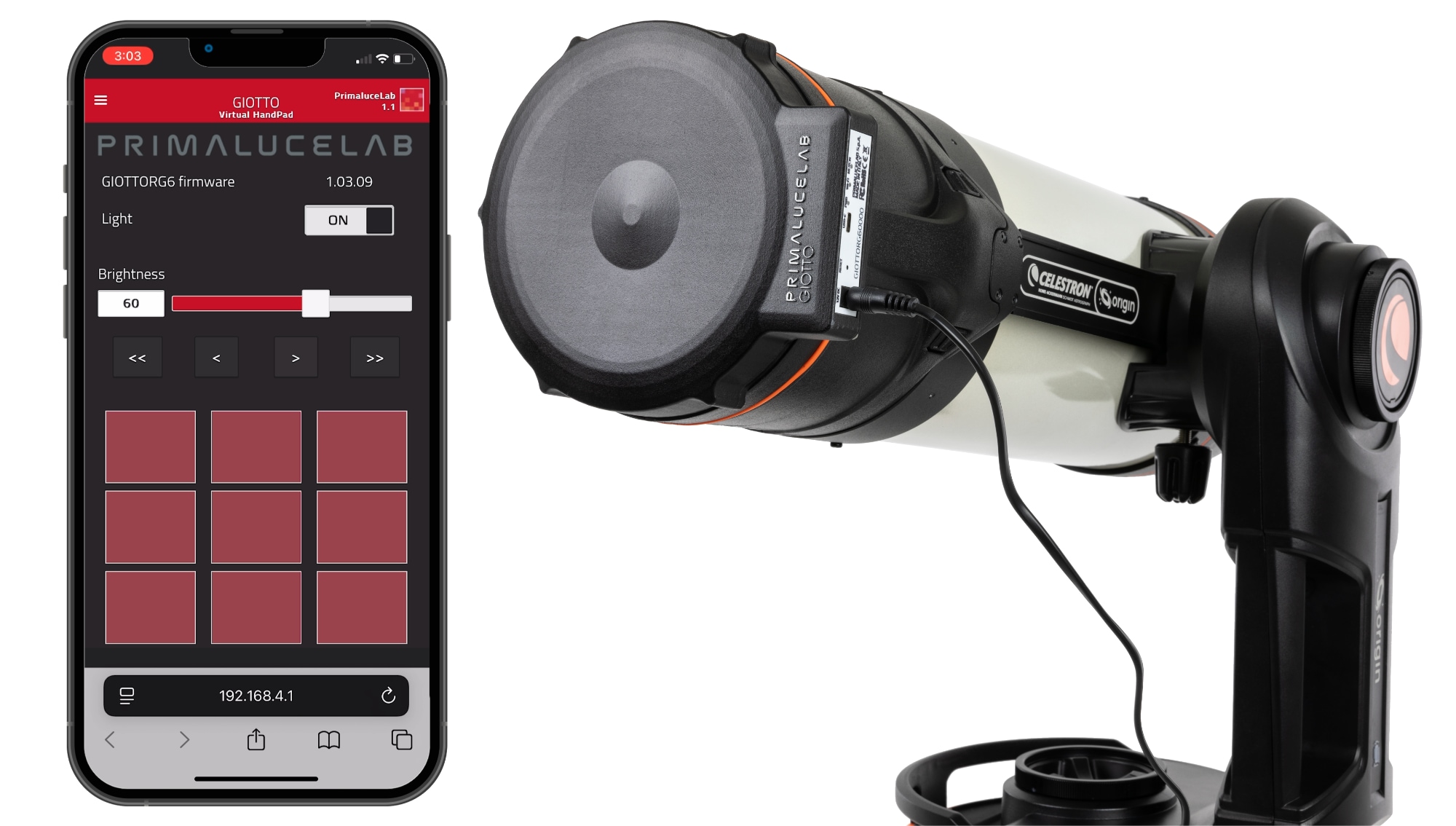 GIOTTO for Origin Smart Flat Field Generator - Virtual HandPad