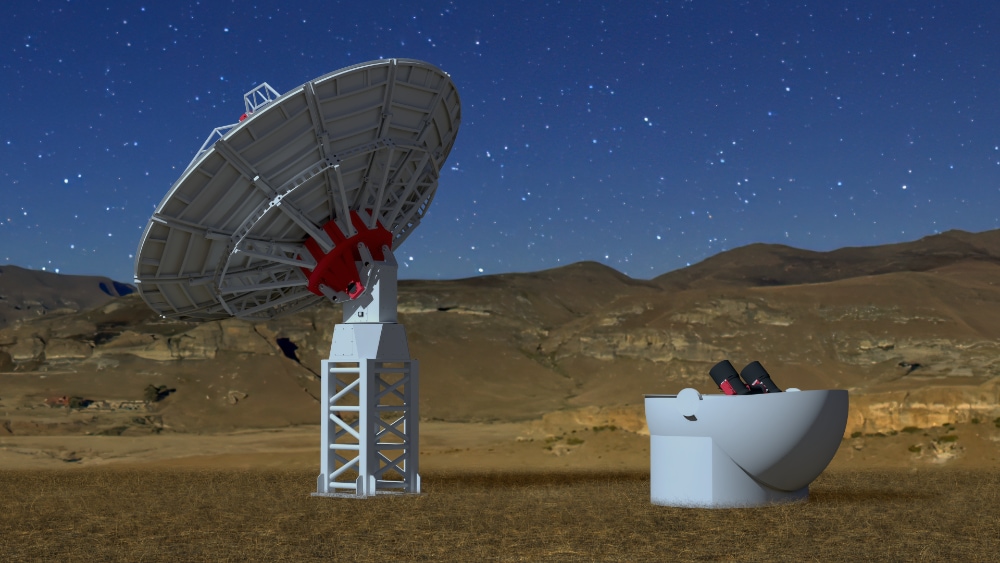 MULTI-WL Observatory Station with optical and radio telescope
