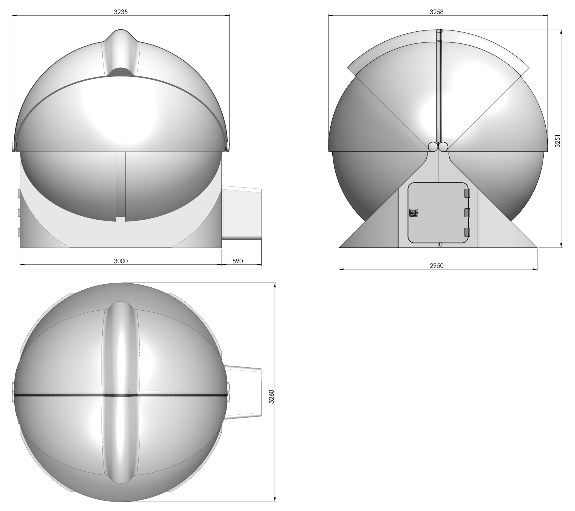 BINO-SSA optical Observatory Station with 3m dome