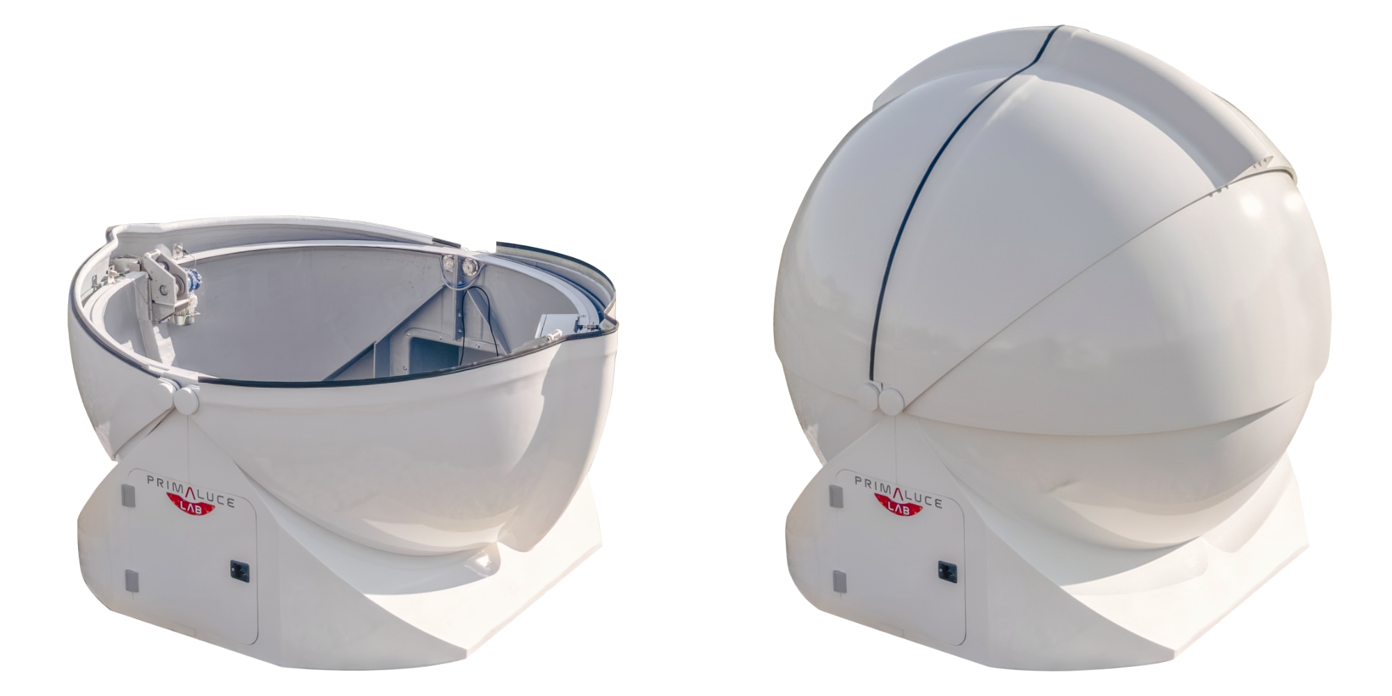 Computerized clamshell dome for telescopes and space monitoring